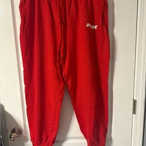 PINK Victoria's Secret Red Jogger Pants